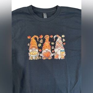 NEW Adult Small Gnome Graphic Black T-Shirt